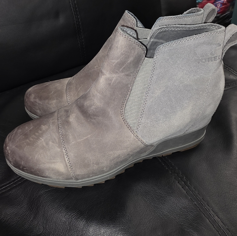 Sorel Gray Ankle Booties